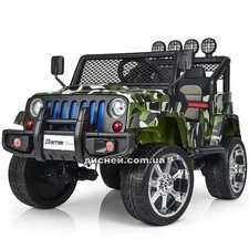 Детский электромобиль M 3237 EBLR-18, кожаное сиденье, камуфляж